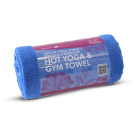Zenzation Athletics - Tapis De Yoga Chaud Et Serviette D'Exercices 72po x 24po Bleu-100% microfibre, antibactérien et non pelucheux,