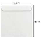 JAM Paper Enveloppes blanches 13,5 x 13,5 po, 250/paquet-Taille des enveloppes : 13,5 x 13,5 po