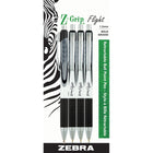 Zebra – Stylos à bille Z-Grip Flight rétractable – 1,2 mm – noir – paq./4-L'encre ultra lisse et à faible viscosité glisse sur le papier sans trop d'effort