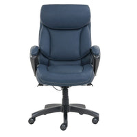 Fauteuil de direction Serta SmartLayers Landry, bleu-Technologie d’assise Smart Layers unique avec mécanisme de contrôle des câbles