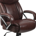 Flash Furniture - Fauteuil de direction à pivot, série Hercules pour tailles fortes, avec siège très large, brun (GO2092M1BN)-Soutien lombaire intégré