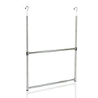 Oceanstar – Tringle d'armoire réglable portable à 2 niveaux, chrome-Idéal pour une armoire de chambre d'enfant grâce au niveau inférieur facilement accessible