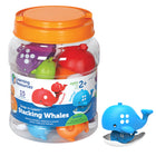 Learning Resources - Snap-n-Learn™ Empilage des baleines-Un ensemble polyvalent de baleines nicheurs développe une motricité fine tout en aiguisant la reconnaissance des couleurs et des nombres