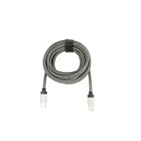 LBT - Câble USB 2.0 Type C vers C, 7', Noir/Blanc-Compatible avec les tablettes et les smartphones avec un connecteur USB Type-C