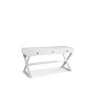 Plata Import - Bureau Bureau Bureau Fait De Frêne StainBureau Placage De Noyer, Blanc-Bureau