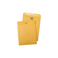 Quality Park Enveloppes à agrafe transparente, 9 x 12 po, brun, 28 lb, boîte/100-Ces enveloppes à agrafe ont des fermetures refermables utilisant la technologie redi-tac qui remplace l'agrafe traditionnelle en métal pour plus de durabilité lors d'usages répétés