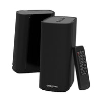 Creative T100 Enceintes de bureau Hi-Fi 2.0 compactes pour ordinateurs-2 x 20W RMS, Puissance totale du système : RMS jusqu'à 40W, Puissance de crête 80W, 50-20,000 Hz