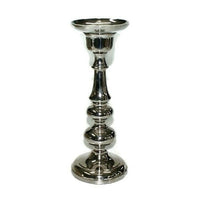 Elegance – Bougeoir nickelé pour bougies pilier/effilées, 13 po (72731)-Porte-bougie