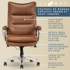 La-Z-boy - Fauteuil de direction Jenkins - 29 1/2 po l x 31 1/2 po P x 45 po à 48 po H - Chameau-Accoudoirs sculptés avec coussin
de bras rembourré