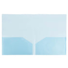 JAM PaperMD – Chemises de plastique transparentes à 2 pochettes, bleu, paquet de 12-Bleu