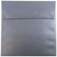 JAM Paper Enveloppes carrées Stardream à fini métallisé, anthracite, 6 x 6 po, 250/paquet-Enveloppes Stardream anthracite à effet métallisé
