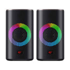 Havit - Haut-parleurs de barre de son pour ordinateur HP 3D Surround - Alimentés par USB, éclairage RVB, entrée audio stéréo 3,5 mm-Connexion facile