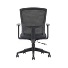 Brassex - Chaise de bureau Baker, noir-Rotation à 360 degrés pour une grande liberté de mouvement, avec 5 roulettes pour une mobilité facile