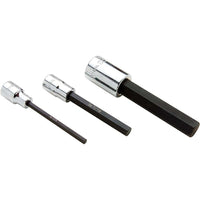 Gray Tools – Douille à prise 1/2 x 1/2 po, embout hexagonal très long, fini chromé-Taille : 1/2 po