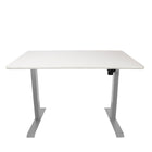 AnthroDesk - Bureau assis/debout electrique - Starter Gris avec une surface de travail WM 60" x 30"-Bureau debout non programmable avec boutons haut et bas.