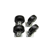 Techstar Plastics Inc – Ensemble de roulettes pivotantes/rigides pour trémie autobasculante 7 3/8 po (187,325 mm) (6’’CASTERSET)-Diamètre de roue : 7 3/8 po (187,325 mm)