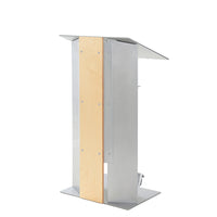 Urbann Lutrin K6 avec roulettes, aluminium et bois, naturel-Type de lutrin : Autoportant avec roulettes
