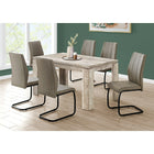 Monarch Specialties - 1088 Table A Manger - 36 po X 60/Faux Bois Taupe-Les pattes robustes en forme de bloc gardent tout à sa place lors de vos rassemblements; épaisse construction du tablier, vous permettant de préparer un repas gourmet!