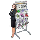 Azar Displays – Présentoir à panneau perforé, 48 x 24 po, transparent (700272-CLR)-Posé au sol