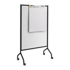 Safco - Tableau de collaboration Impromptu, tableau blanc magnétique pleine grandeur, 42 po L x 21 1/2 po P x 72 po H-Tableau blanc pleine grandeur qui comprend également un support pour accessoires magnétique pour les marqueurs effaçables et la brosse