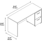 Bush – Bahut pour coquille de bureau Westfield de 60 po de largeur et classeur sur roulettes à 2 tiroirs, cerisier acajou-Respecte les normes de construction, de durabilité et de sécurité pour l’usage commercial établies par ANSI/BIFMA