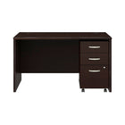 Bush - Bureau Westfield 48 lar. x 30 prof. (po) et caisson à 3 tiroirs 16 lar., cerisier Mocha (SRC048MR)-Les passe-câbles de table offrent une gestion intégrée des fils pour une compatibilité technologique