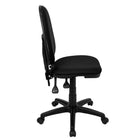 Flash Furniture – Fauteuil de bureau WLA654MGBK, noir-Dossier mi-hauteur