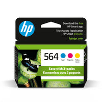 HP 564 Ens. 3 cartouches d’encre cyan, magenta et jaune d’origine (N9H57FN)-Couleurs: Cyan, magenta, jaune