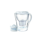 Aquavero - Pichet de filtration d'eau de 14 tasses, blanc Aspen-Indicateur d'échange de filtre : Indique quand changer la cartouche