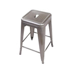 Nicer Furniture - tabouret de comptoir industriel sans dossier de style Tolix - bronze - 2 pièces-Trou de vidange dans le siège. Glisses non marquantes. Conception légère