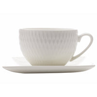 Maxwell & Williams Tasse et soucoupe demi-tasse, 90ml, Diamond carre, Lot de 8-Vaisselle