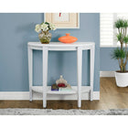 Monarch Specialties - 2451 Table D'Appoint - 36 po L/Console D'entrée Blanche-Construction à panneaux épais dans une finition blanche avec un dessus de table biseauté, un tablier de table et des pieds fuselés robustes