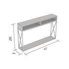 Safdie & Co. 47.25L Table Console - Métal Noir - Bois Récupéré 2 Étagéres Ouvertes-Facile à assembler.