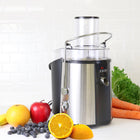 Koolatron – Centrifugeuse Juicin’, acier inoxydable-Filtre en métal et réservoir à pulpe amovible