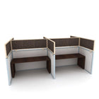 OBEX – Panneau de confidentialité insonorisant pour bureaux à cloisons, large, cadre brun, 18 x 72 po, fumée (18X72ALSMLP)-Surface insonorisante accrochable de couleur fumée