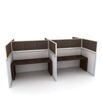 OBEX – Panneau de confidentialité insonorisant pour bureaux à cloisons, large, cadre brun, 18 x 72 po, fumée (18X72ALSMLP)-Surface insonorisante accrochable de couleur fumée