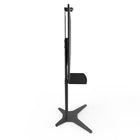 Kanto - Support de téléviseur STM55PL sur sol avec plateau ajustable pour téléviseur de  32 à 55 po-Les trous sur la base vous permettent de fixer le support au sol pour une sécurité accrue