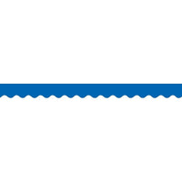 Teacher Created Resources - Bordure ondulée bleue, paquet de 72-Taille : 35 long. x 3 larg. (po), longueur totale : 35 pi
