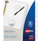 Avery Intercalaires Écrire et effacer Big Tab - 8 onglets-Écrivez, effacez et réutilisez avec un stylo ou un crayon