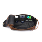 Tolredo Athens Leather Toiletry Bag Dopp Kit - Brown-9