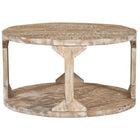 !nspire - Table de salon rustique moderne en bois massif, naturel vieilli-Fini vieilli mettant en valeur les delicats fils du bois de manguier massif