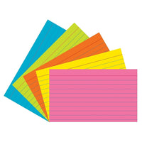 Pacon – Fiches, 3 x 5 po, lignées, assortiment de couleurs vives, 450/paquet (PAC1726)-3 x5 po