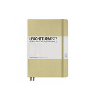 Leuchtturm1917 - Carnet à couverture rigide, Format Moyen A5, Sable, Pointillé, 5 7/8" x 8 1/4"-251 pages numérotées