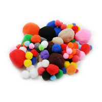Charles Leonard – Balles velues pompons Creative Arts, couleurs et formats variés, 800/paquet (CHL69310)-Balles velues pompons parfaites pour des poupées et des décorations