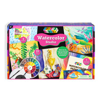 Smarts & Crafts - Atelier de peinture à l'eau-Comprend : 24 peintures aquarelles, 1 pinceau rond moyen, 1 pinceau plat moyen, 1 bloc de papier aquarelle (20 feuilles, 10 po x 10 po), Instructions