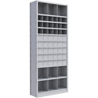 Metalware – Étagère enclenchable RK917, 12 tablettes, 36 x 12 x 88 (po), gris pâle-Système de tablettes ajustables offrant un espace de rangement solide, mais économique qui convient à vos besoins
