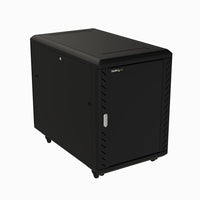 StarTech - Armoire rack pour serveur 15U 32 po de profondeur avec roulettes et pieds de nivellement-Cette armoire rack pour serveurs 15U a été conçue avec des rails de montage réglables afin que vous puissiez facilement modifier la profondeur des rails jusqu’à 32 po (813 mm)