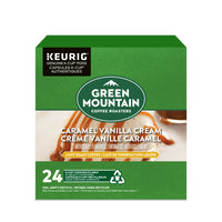 Green Mountain Coffee - Café crème vanille caramel, capsules K-Cup - paquet de 24-Un nuage de caramel fondant, du sucre roux grillé et un tourbillon de crème vanillée. Une gourmandise sans complexe.