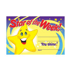 Trend Enterprises – « Star of the week! » Papier de reconnaissance, 240/paquet (T-8107)-Ce papier de récompense est idéal pour célébrer des moments particuliers