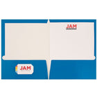 JAM PaperMD – Chemise lustrée à 2 pochettes, 9 1/4 x 11 1/2 (po), bleu, 100/boîte-2 pochettes